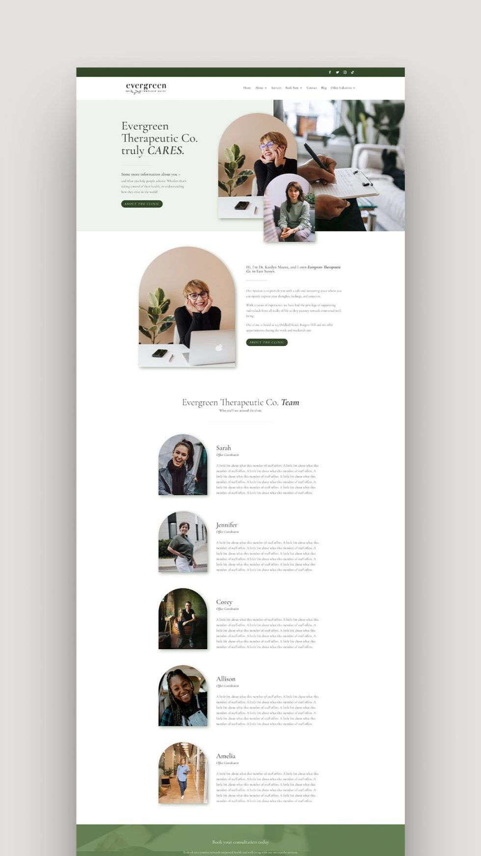 the Evergreen Forest Template - Kotze Creative